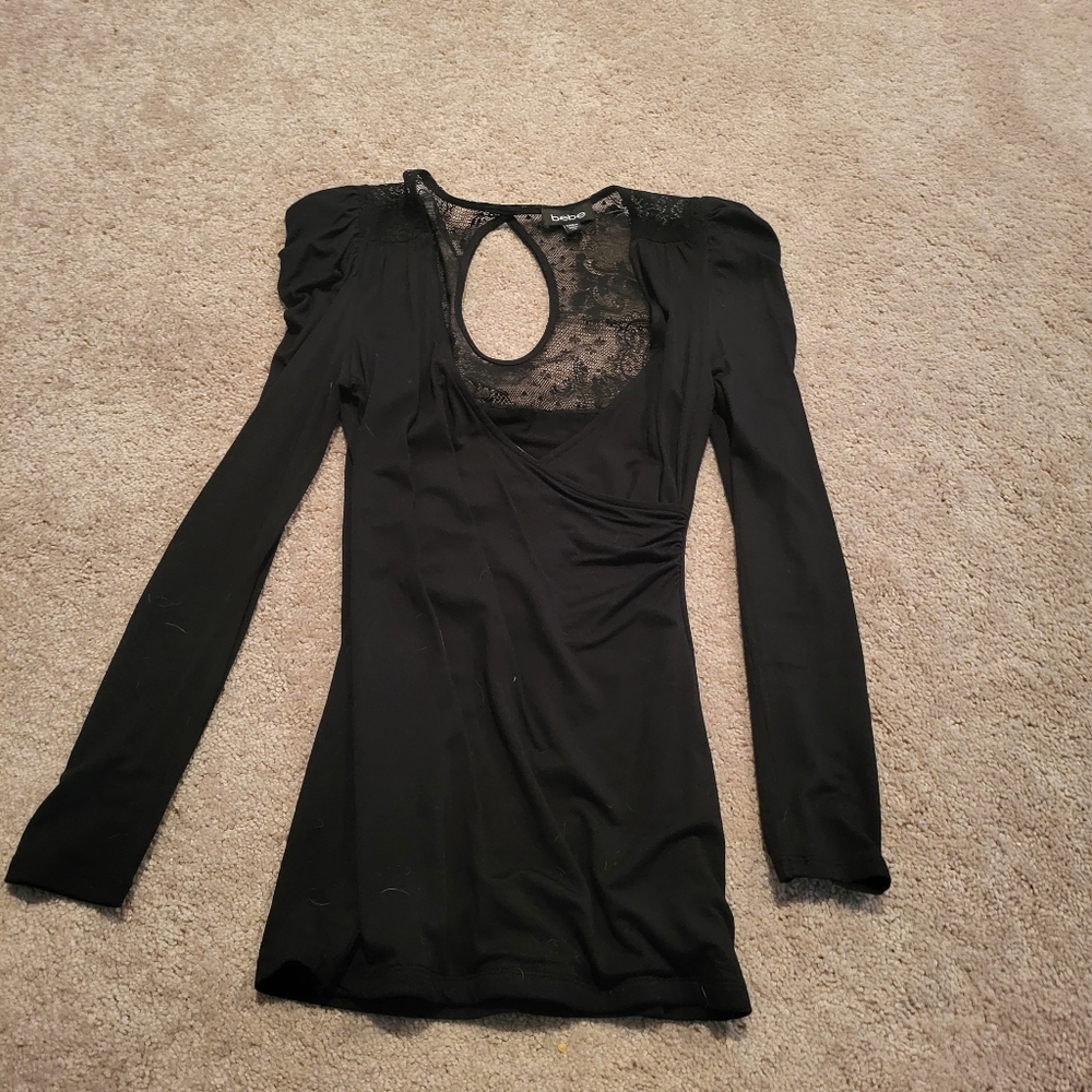 BEBE Shirt W/ lace